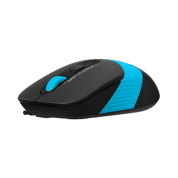 Мышь проводная A4tech Fstyler FM10S черная/голубая (FM10S USB BLUE)