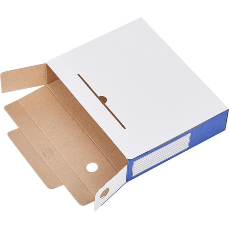 Короб архивный Attache микрогофрокартон синий 326х252х80 мм (5 штук упаковка)