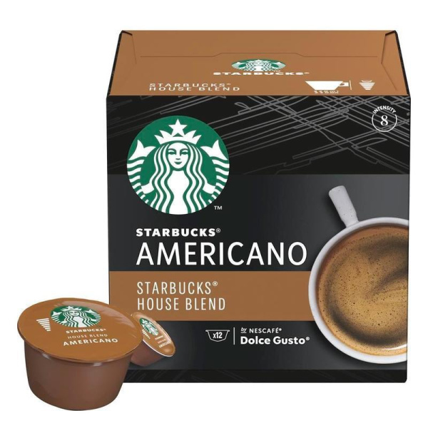 Кофе в капсулах для кофемашин Starbucks House Blend Americano (12 штук в упаковке)