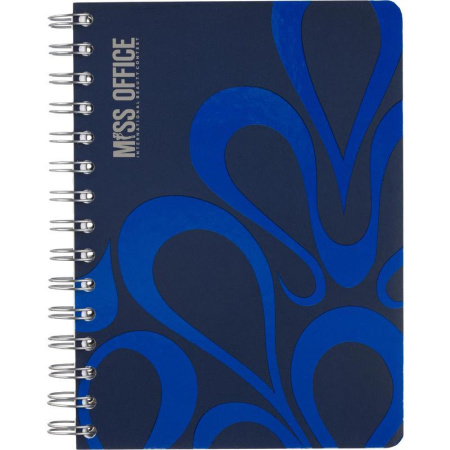 Бизнес-тетрадь Attache Selection Miss Office А5 синий 120 листов в  клетку на спирали (160х193 мм)