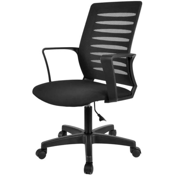 Кресло офисное WEBSTAR GTP чёрное (сетка/ткань, пластик)