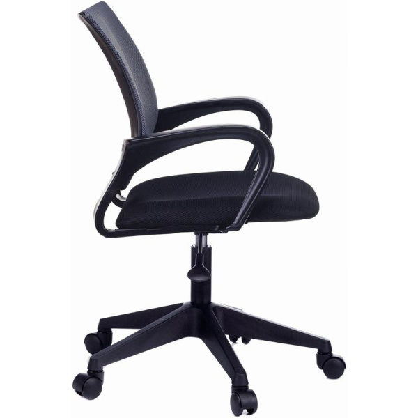 Кресло офисное Easy Chair 396 LT серое/черное (сетка/ткань, пластик)