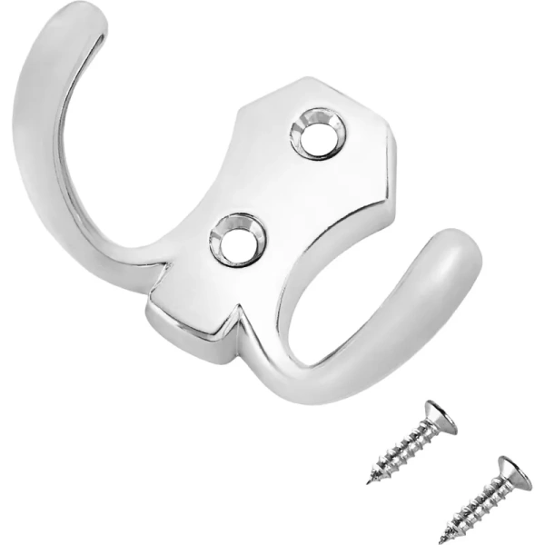 Вешалка настенная Стандарт 306 B CP хром (72х44,5 мм, 2 крючка)