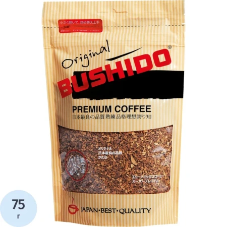 Кофе растворимый сублимированный Bushido Original 75 г (пакет)