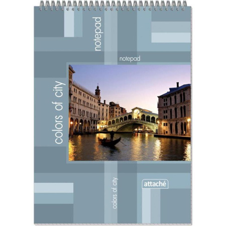 Блокнот Attache Города А4 60 листов разноцветный в клетку на спирали (203х290 мм) Блокнот Attache Города А4 60 листов разноцветный в клетку на спирали (203х290 мм)