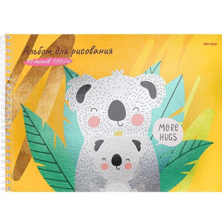 Альбом для рисования Проф-пресс Объятие коал А4 40 листов