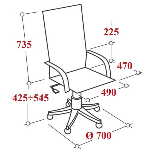 Кресло для руководителя Easy Chair 655 LT черное (сетка/ткань, пластик)