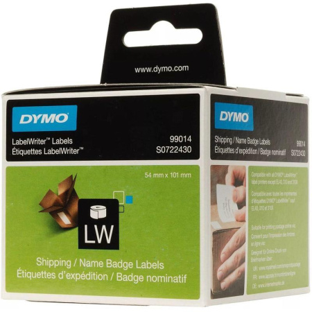 Картридж для принтера этикеток DYMO S0722430 LW (54 мм x 101мм, цвет ленты белый, шрифт черный)