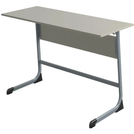 Парта двухместная Комус Мебель серый/серый рост 6