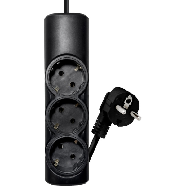 Удлинитель Progix PG323 3 розетки 2 м с заземлением чёрный