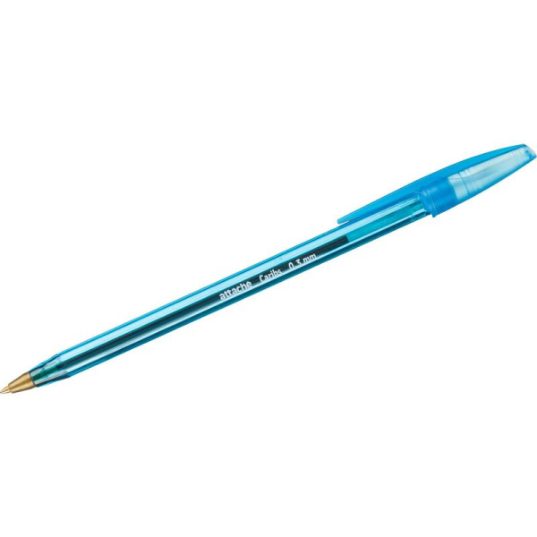 Ручка шариковая неавтоматическая Attache Economy Caribs синяя (толщина  линии 0.3 мм)