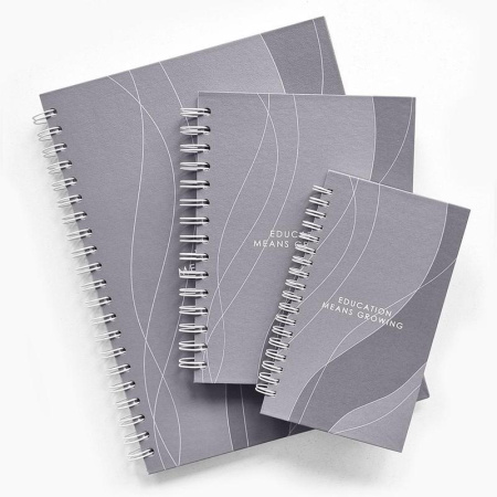 Бизнес-тетрадь Attache Selection Success А5 120 листов серая в клетку на  спирали 3 разделителя (151х204 мм)