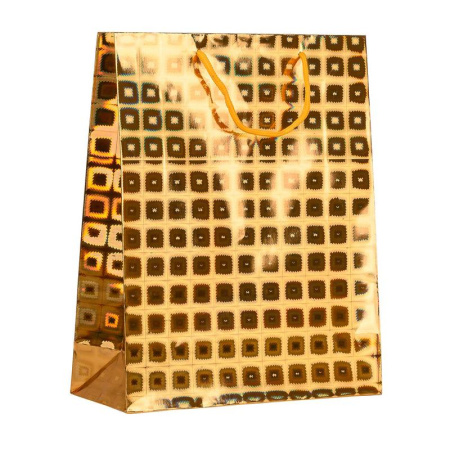 Пакет подарочный бумажный Голография (32x26х10 см)