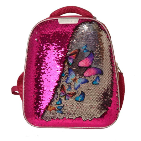 Ранец ортопедический №1 School Sparkle Pink  (пайетки двусторонние)