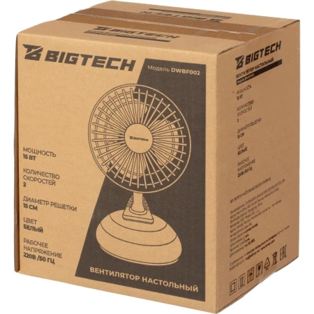 Вентилятор настольный BigTech DWBF002 белый