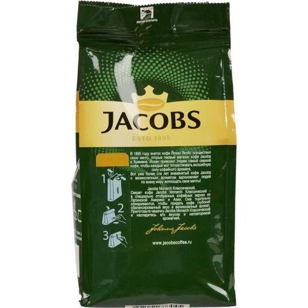 Кофе молотый Jacobs Monarch (230 г вакуумный пакет)