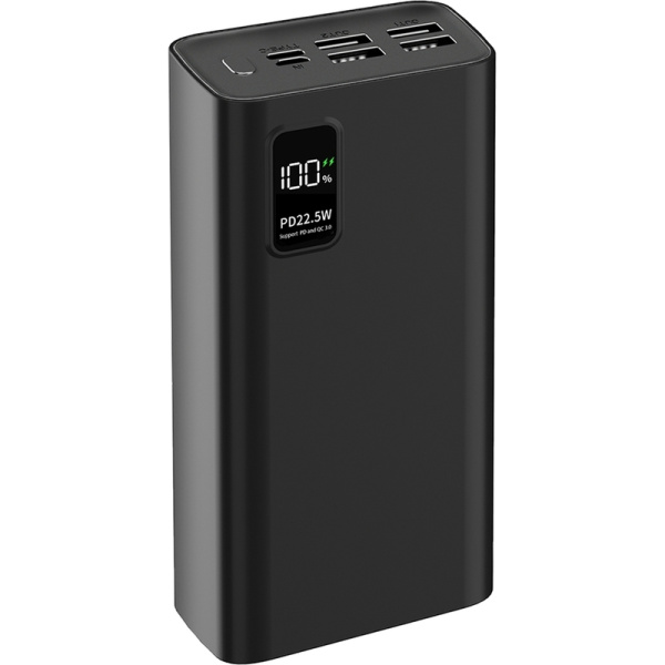 Внешний аккумулятор (power bank) Pero  PB07 30000 мАч черный  (4673759570122)