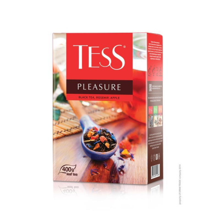 Чай Tess Pleasure черный с шиповником, яблоком и лепестками 400 г