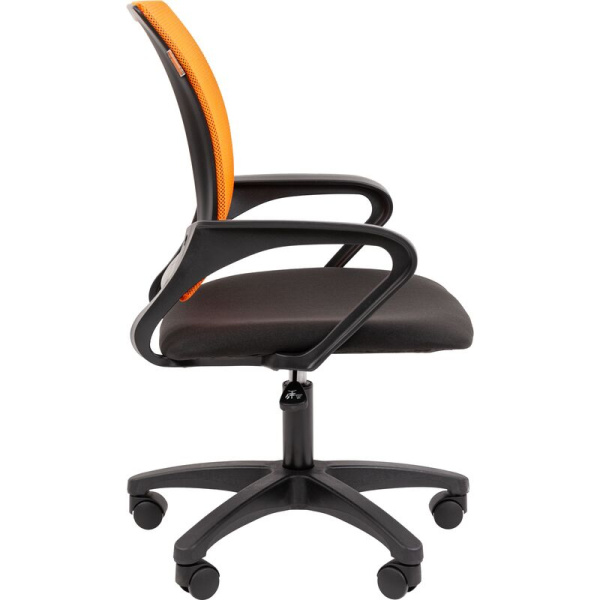 Кресло офисное Easy Chair 304 LT оранжевое/черное (сетка/ткань, пластик)