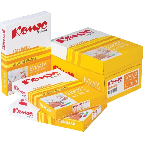 Бумага для офисной техники Комус Документ Standard (А3, марка C, 80 г/кв.м, 500 листов)
