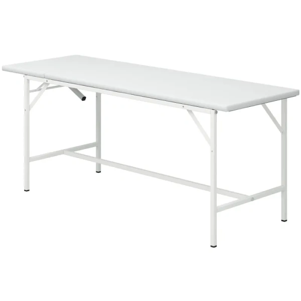 Кушетка медицинская массажная с подголовником КММ-01-МСК/МСК-204 белая  (винилискожа)