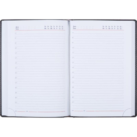 Ежедневник недатированный Attache Сиам искусственная кожа А5 176 листов серый (143x210 мм)