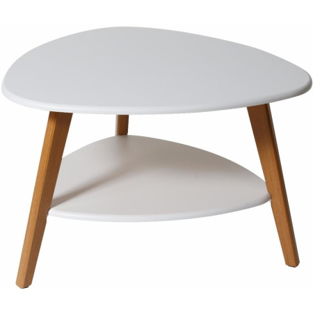 Стол журнальный  Бруклин (белый/дуб светлый, 780x770x500 мм)