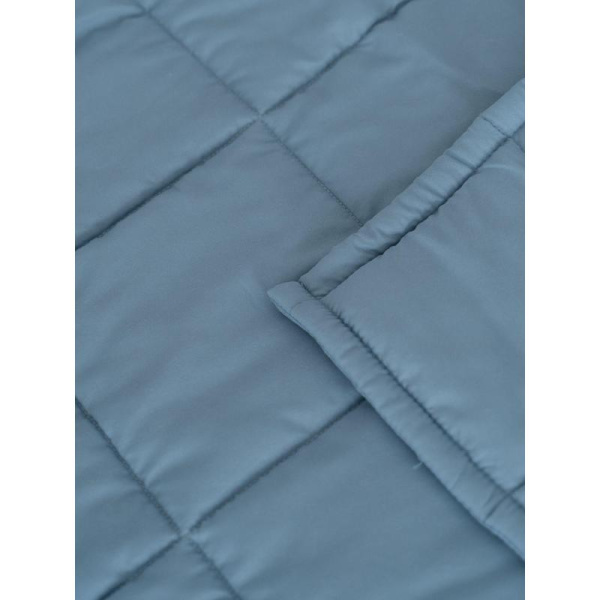 Одеяло KyuAr 150х200 см лебяжий пух/микрофибра стеганое (синее)
