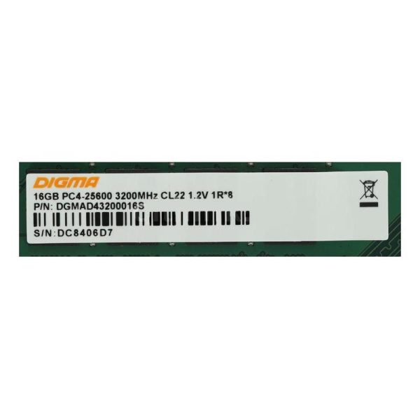 Оперативная память Digma 16 ГБ DGMAD42666016S (DIMM DDR4)