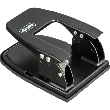 Дырокол Attache до 30 листов с линейкой черный