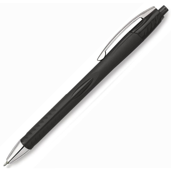 Ручка шариковая масляная автоматическая Attache Selection Glide Aerogrip черная (толщина линии 0.5 мм)
