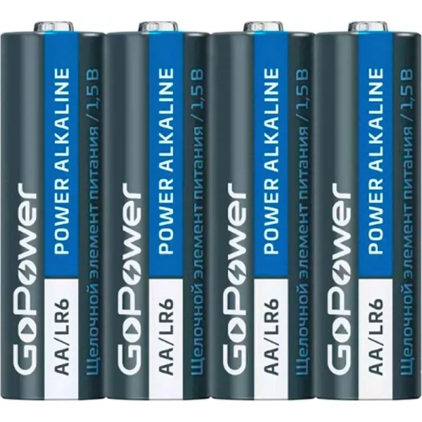 Батарейка AA пальчиковая GoPower (4 штуки в упаковке)
