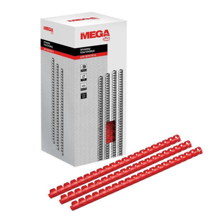 Пружины для переплета пластиковые ProMega Office 14мм красные 100шт/уп. Пружины для переплета пластиковые ProMega Office 14мм красные 100шт/уп.
