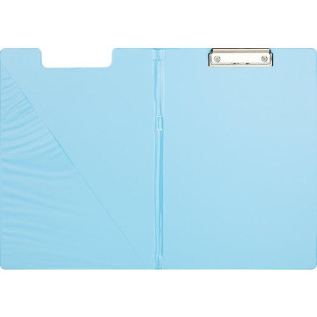 Папка-планшет с зажимом Attache Bright colours A4 голубая с выдвижным подвесом