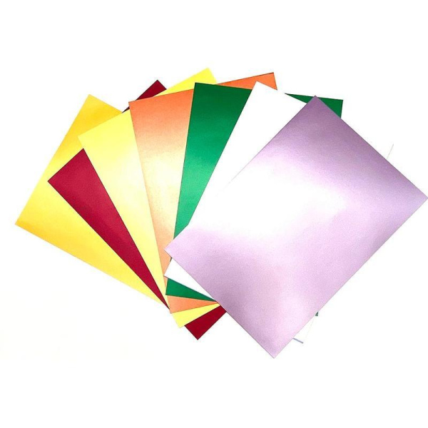 Бумага цветная Апплика (А4, 8 листов, 8 цветов, мелованная, перламутровая)