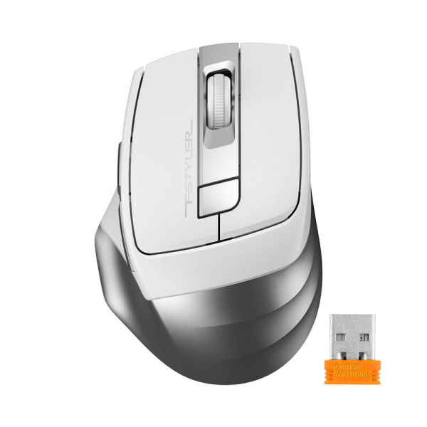 Мышь беспроводная A4tech Fstyler FG35S серебристая/белая (FG35S USB  SILVER)