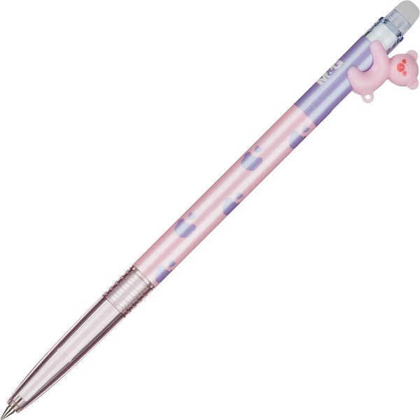 Ручка гелевая со стираемыми чернилами M&G Adorable Pet синяя  (толщина линии 0.38 мм)