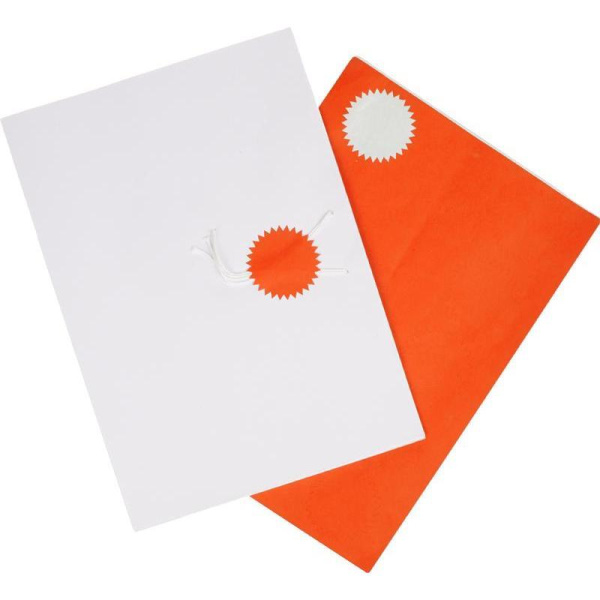 Этикетки самоклеящиеся для опечатывания документов ProMega Звездочки 60 мм красные (15 штук на листе, 10 листов в упаковке)