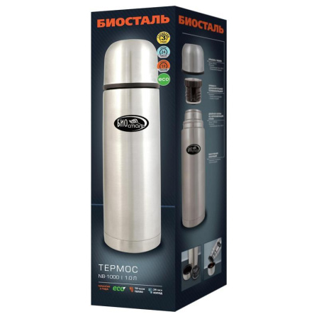 Термос Biostal 1 л металлик