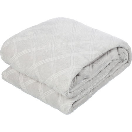 Плед Luscan микрофибра 200х220 см серый фактурный