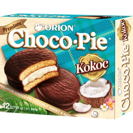 Пирожное Choco Pie Coconut в глазури 360 г