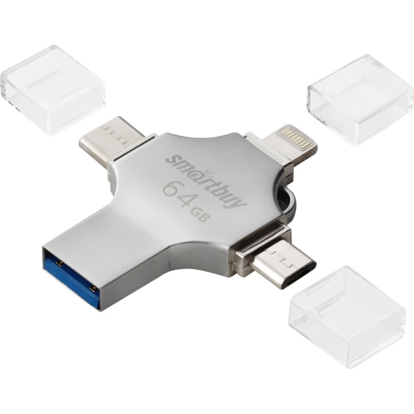 Флешка USB 3.0 64 ГБ Smartbuy Quad (SB064GBMC15)