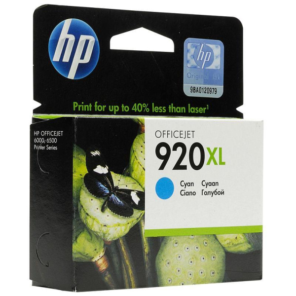 Картридж HP 920XL CD972AE голубой