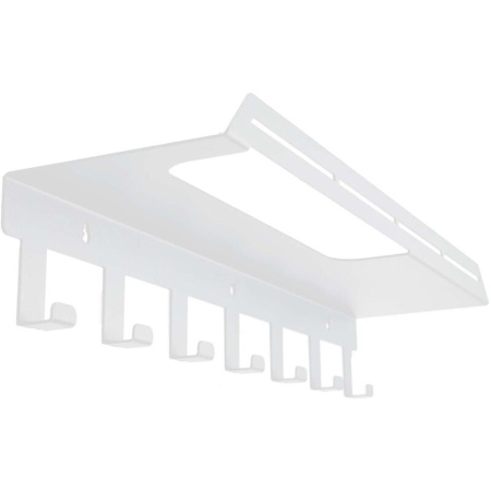 Полка для полотенца с крючками Liria RR2051W (белый)