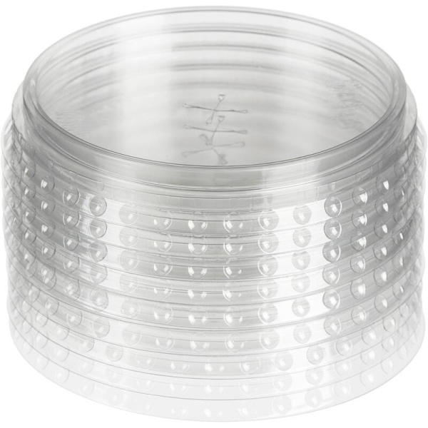 Крышка для стакана Стиролпласт 95 мм пластиковая прозрачная с отверстием  1000 штук в упаковке