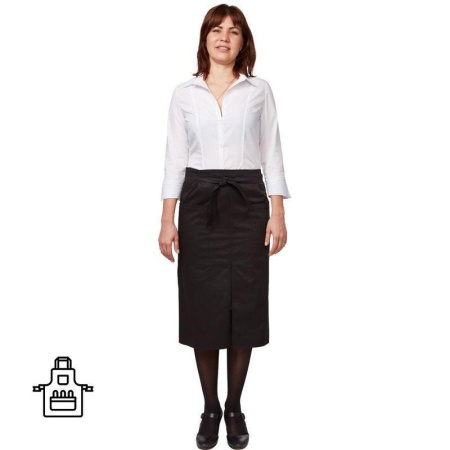 Фартук официанта черный средней длины