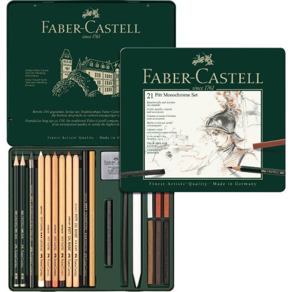 Набор художественных изделий Faber-Castell Pitt Monochrome 21 предмет