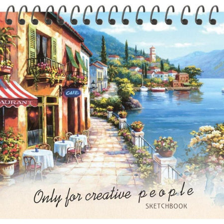 Скетчбук Проф-пресс Набережная и горы А6+ 80 листов