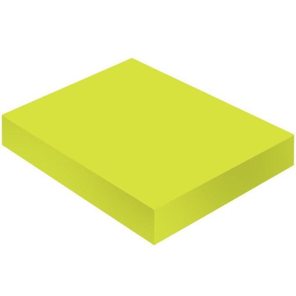 Стикеры 76х51 мм Attache неоновые желтые (1 блок, 100 листов)