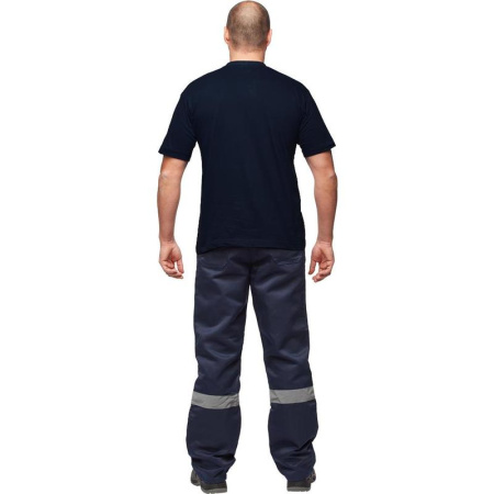 Футболка темно-синяя короткий рукав 100% хлопок ХХХХL (64-66)